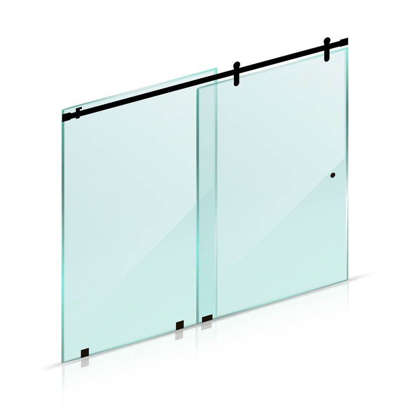 Baños-Mampara-Ducha-Corredera-Incolora-Negro-Mate-120x190-cm