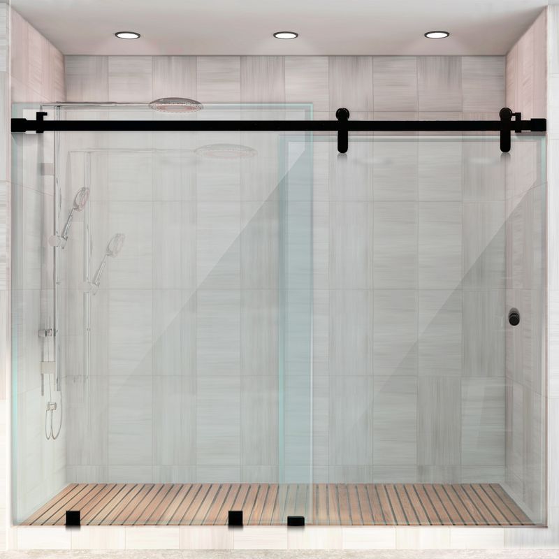Baños-Mampara-Ducha-Corredera-Incolora-Negro-Mate-120x190-cm