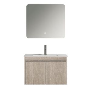Mueble de Baño Nepal 2 Puertas con Lavamanos Desarmado Brown Wood 800 mm