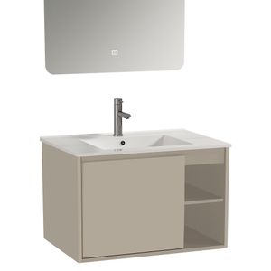 Mueble de Baño Nepal 2 Puertas y Repisa con Lavamanos Beige 800 mm