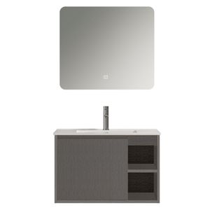 Mueble de Baño Nepal 2 Puertas y Repisa con Lavamanos Dark Grey 800 mm