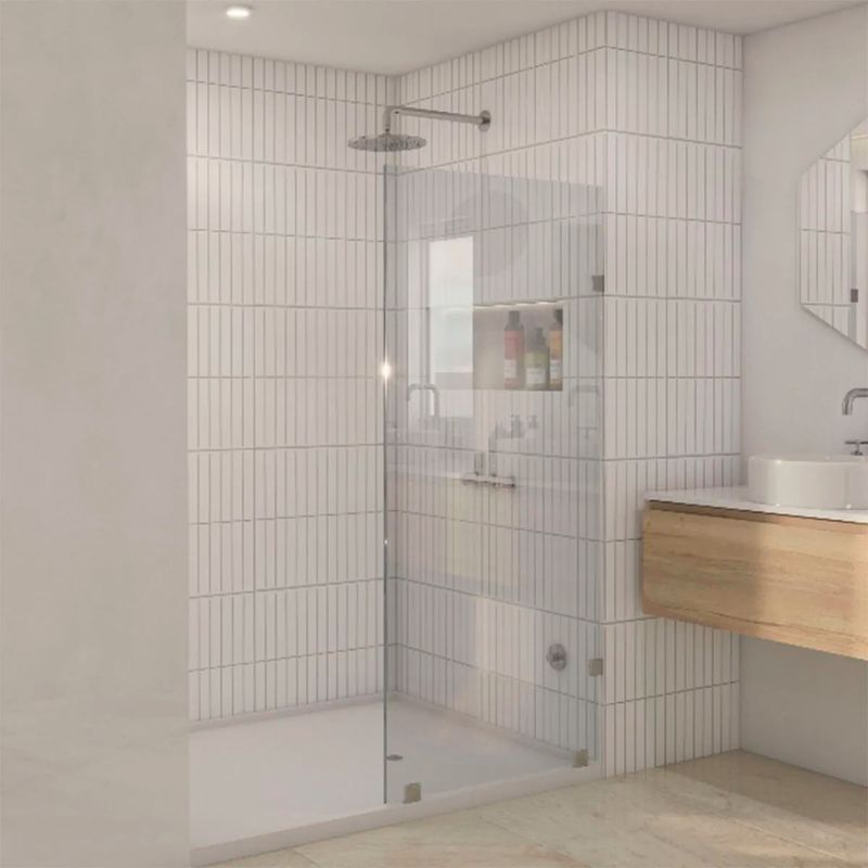 Baños-Mampara-de-Ducha-Civita-con-Vidrio-Fijo-Inoxidable-190x100-cm