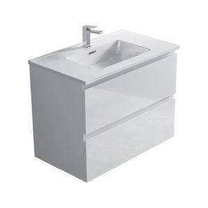 Mueble de Baño Albany 2 Cajones White Glossy 790x450x600 mm