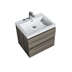 Mueble de Baño City con Lavamanos Blanco y Desagüe Base Maple Grey 600x550x480 mm