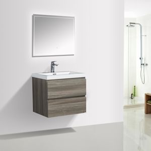 Mueble de Baño City con Lavamanos Blanco y Desagüe Base Maple Grey 600x550x480 mm