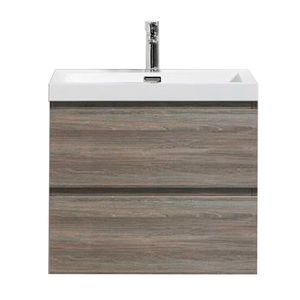 Mueble de Baño City con Lavamanos Blanco y Desagüe Base Maple Grey 700x550x480 mm