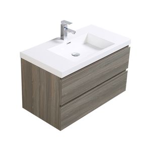 Mueble de Baño City con Lavamanos Blanco Base Maple Grey 900x550x480 mm