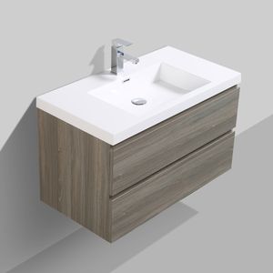 Mueble de Baño City con Lavamanos Blanco Base Maple Grey 900x550x480 mm