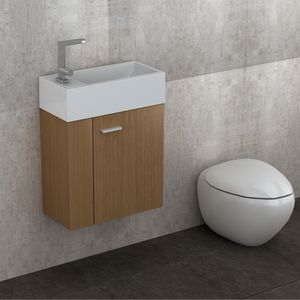 Mueble de Baño Filadelfia-N con Lavamanos y desagüe Base Light Brown 500 mm