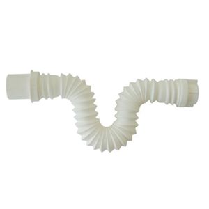 Sifon Tubo Flexible Elongable Blanco 1 1/2'' -1 1/4'