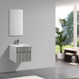 Mueble De Baño Sunset 50 Cm 1 Cajon Ash con Lavamanos y Desagüe
