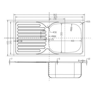 Lavaplatos Soho Derecho Simple Con Escurridor izq Satinado