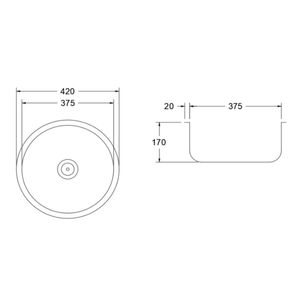 Lavaplatos Queens Simple Redondo 430x170 Satinado