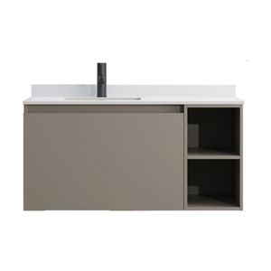 Mueble de Baño Princess 1 Cajón y Repisa Lateral Grey Moka 800x470x500mm