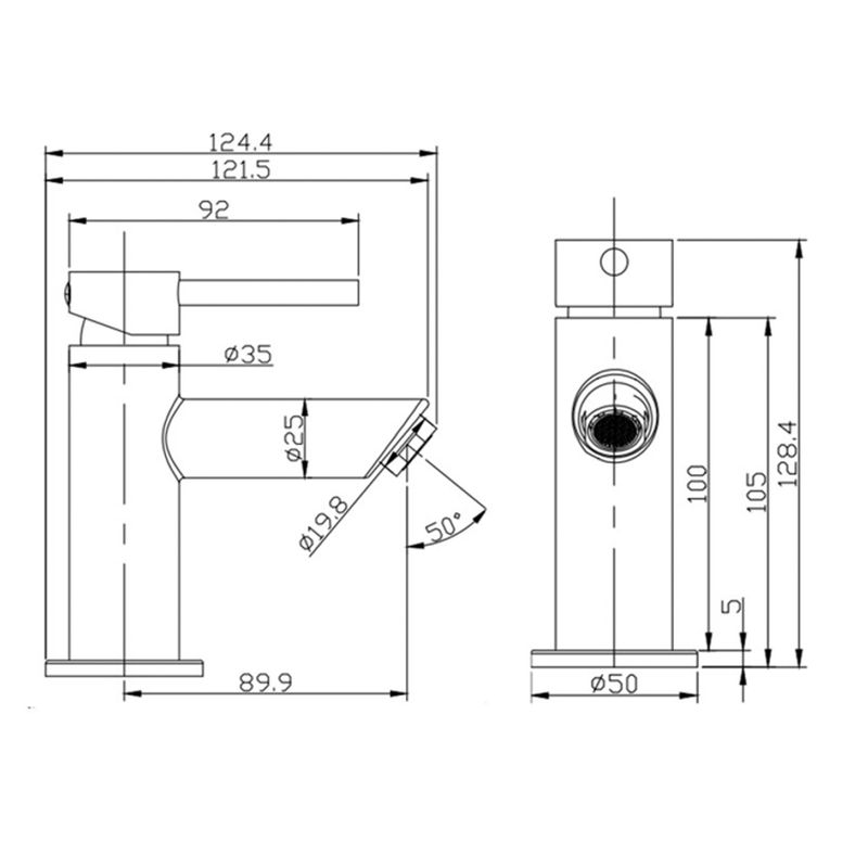 Baños-Griferia-Lavamanos-Praga-4-Cm-Coldstart-Cromo