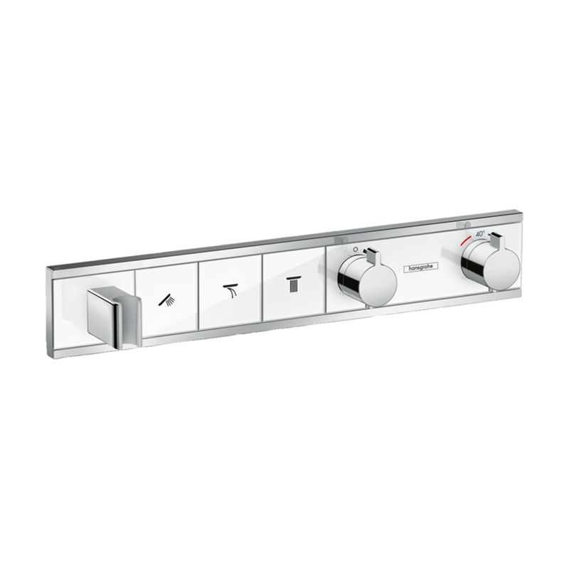 Baños-Mezclador-Rainselect-Tres-Vias-sin-Cuerpo-Interno-Blanco-Cromado