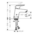 Baños-Griferia-Lavamanos-Logis-21-cm-C-Desague-Automatico-71078000-Cromo
