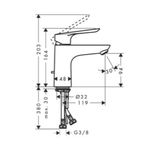 Baños-Griferia-Lavamanos-Logis-E-7-cm-C-Desague-Automatico-71178000-Cromo