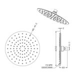 Baños-Plato-Ducha-Urban-Redondo-25-cm-1-Jet-sin-Brazo-Antique-Bronze