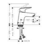 Baños-Giferia-Lavamanos-Logis-Coolstart-Cromo-70-mm-sin-Desague