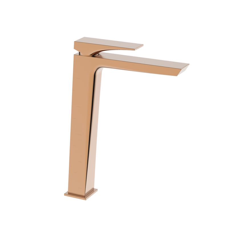 Baños-Griferia-Lavamanos-Kubika-Alta-25-cm-Coldstart-S-Desague-Rose-Gold