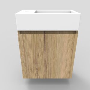 Mueble de Baño Aria 1 Puerta Amaranto con Lavamanos 450x595x254 mm
