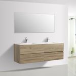 Baños-Mueble-de-Baño-Rain-Doble-Cubierta-Quarztone-Blanco-con-Lavamanos-Bajo-Cubierta-y-Desague-Base-Cart-Oak-1800-mm