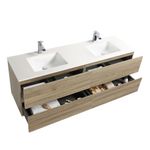 Baños-Mueble-de-Baño-Rain-Doble-Cubierta-Quarztone-Blanco-con-Lavamanos-Bajo-Cubierta-y-Desague-Base-Cart-Oak-1800-mm