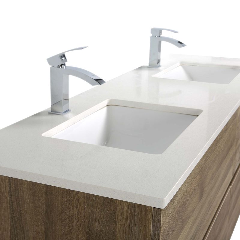 Baños-Mueble-de-Baño-Rain-Doble-Cubierta-Quarztone-Blanco-con-Lavamanos-Bajo-Cubierta-y-Desague-Base-Cart-Oak-1800-mm