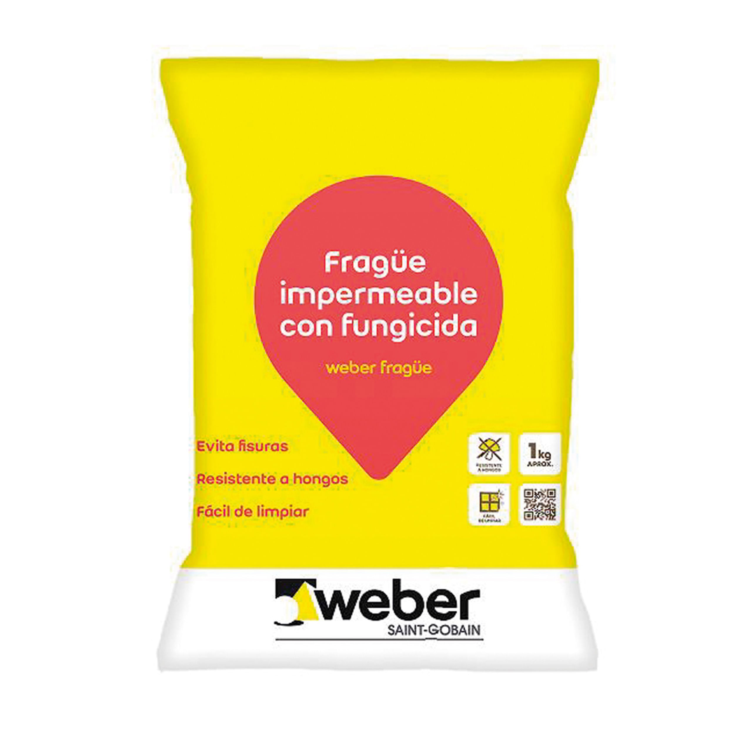Fragüe Porcelanato y Cerámica Weber Platino 1 Kg | mK.cl
