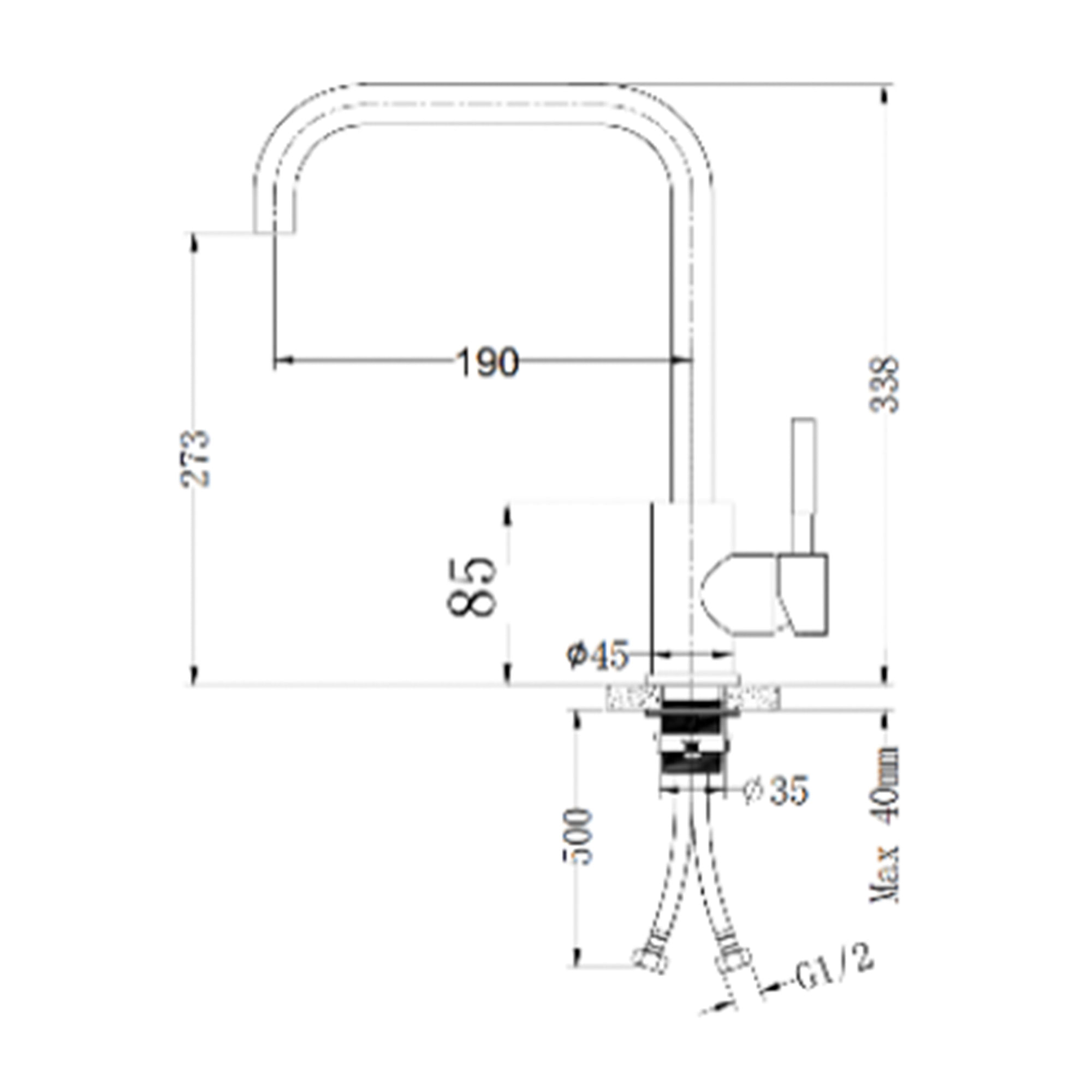 Grifería Cocina Noa 1 Jet Brushed | mK.cl - MK
