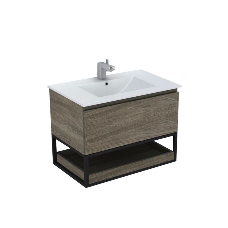 Baños-Mueble-de-Baño-Delfos-un-Cajon-y-Repisa-Bandeja-Deslizante-con-Lavamanos-Base-Cinder-900-mm