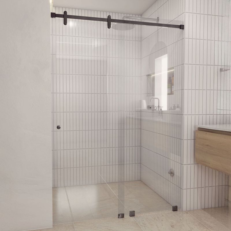 Baños-Mampara-Ducha-Corredera-Incolora-Gun-Metal-1700x1900-mm