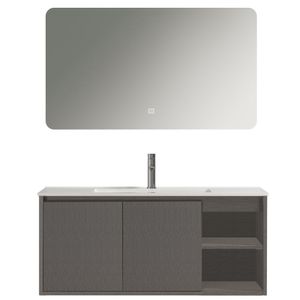 Mueble de Baño Nepal 2 Puertas y Repisa con Lavamanos Dark Grey 1200 mm