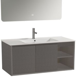 Mueble de Baño Nepal 2 Puertas y Repisa con Lavamanos Dark Grey 1200 mm