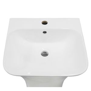 Lavamanos Pedestal Bianchi con Rebalse Blanco 450x435 mm