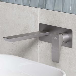 Grifería Lavamanos Kubika Muro 19 cm Coldstart Brushed Nickel