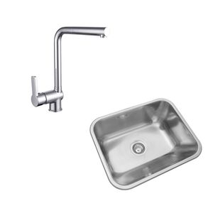 Pack Lavadero LN50 con Griferia Cocina Trento Cromo