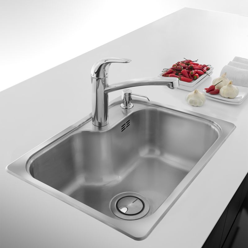 Cocina-Pack-Lavaplatos-Luxor-con-Griferia-Urban-Negro-Mate