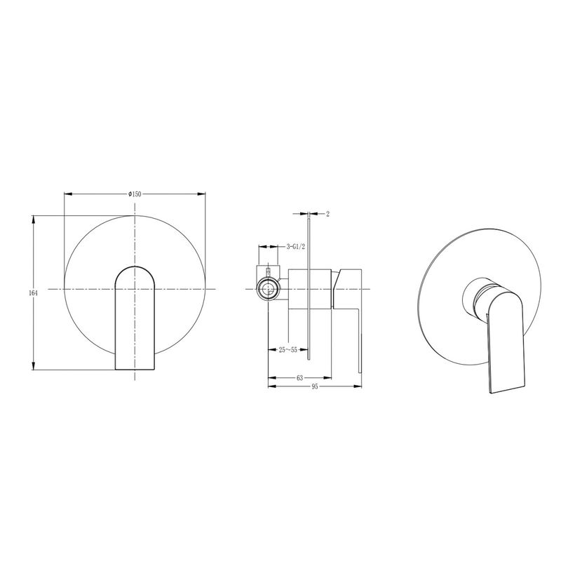 Baños-Pack-Ducha-Fija-con-Mezclador-Brushed-Nickel