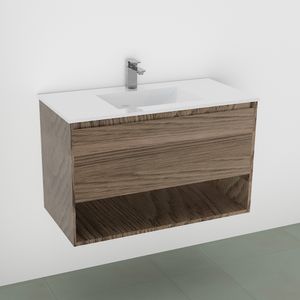 Mueble de Baño Delfos un Cajón y Repisa con Lavamanos Base Cinder 800 mm