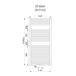 Calefactor Ares Electrico Blanco 1118X500X30 mm