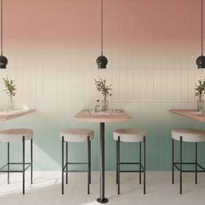 Cerámica Muro Melange Talc Rose Multicolor Mate 10.7x54.2 cm