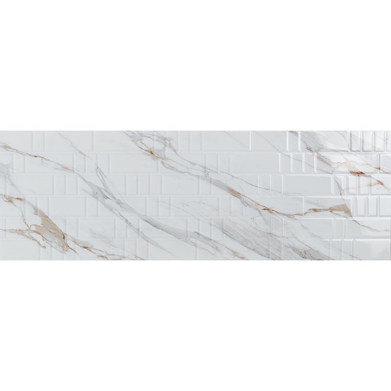 Pisos-y-Muros-Ceramica-Muro-Artic-Golden-Blanco--Beige-Brick-Brillante-30x90-cm