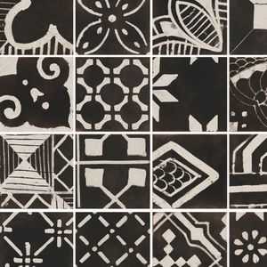Porcelanato Riggiole Negro Deco Mix Mate 30x30 cm