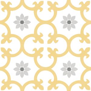 Porcelanato Dalia Dandelion Blanco Mate 25x25 cm