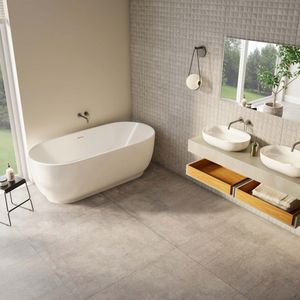 Porcelanato Brasilia Concreto Cinza Exterior Rústico 90x90 cm