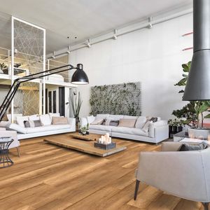 Piso Fotolaminado Atlantic Caramel Oak Resistente al Agua 194x1286x8 mm