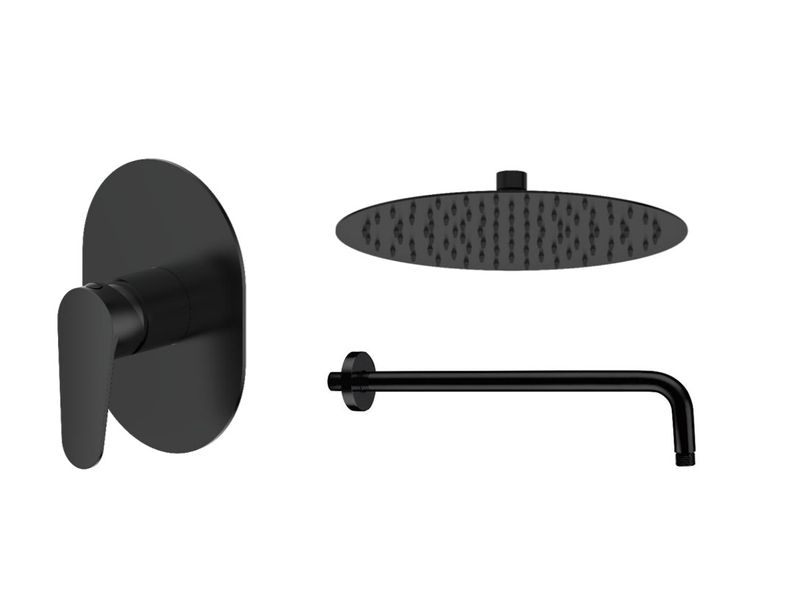 Baños-Pack-Ducha-Fija-con-Mezclador-Negro-Mate