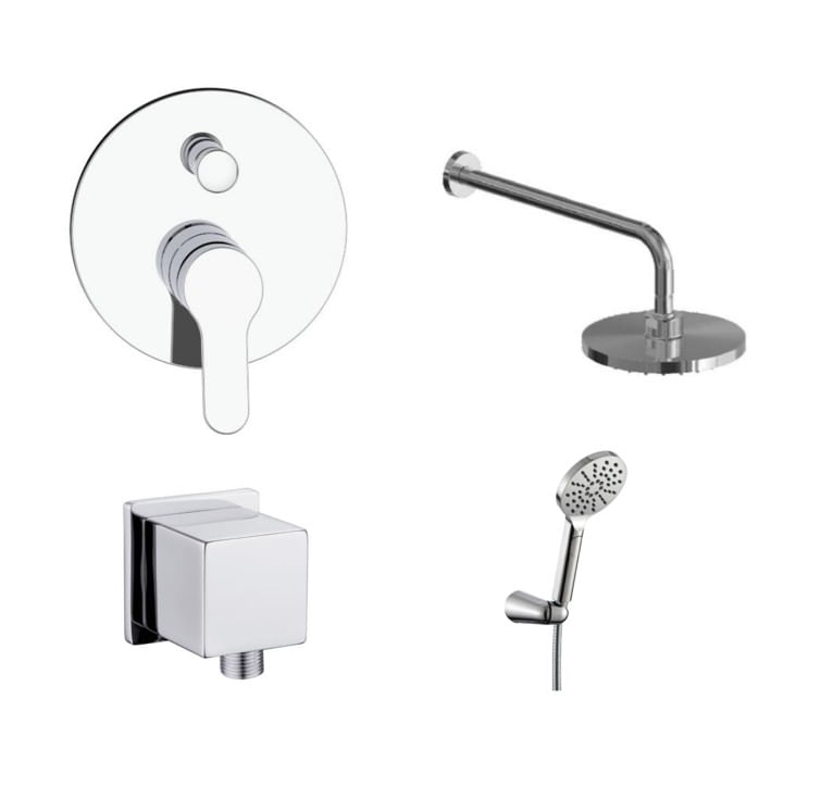Baños-Pack-Ducha-Fija-con-Mezclador-y-Soporte-de-Ducha-Cromo